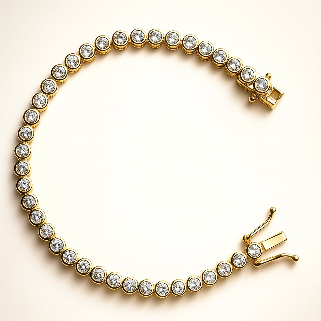 Signature gold tennis bracelet