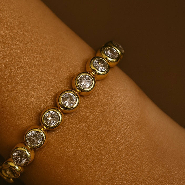 Chubby gold tennis bracelet