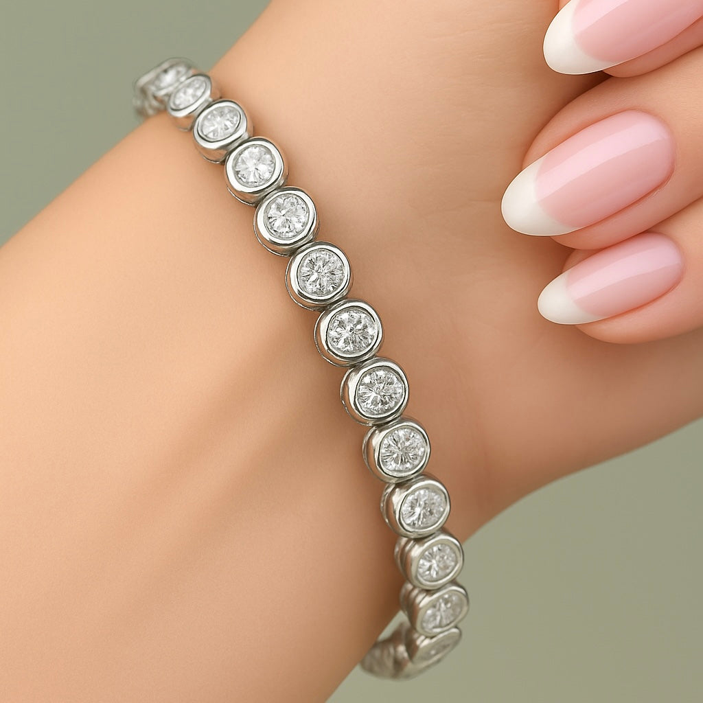 Chubby silver tennis bracelet