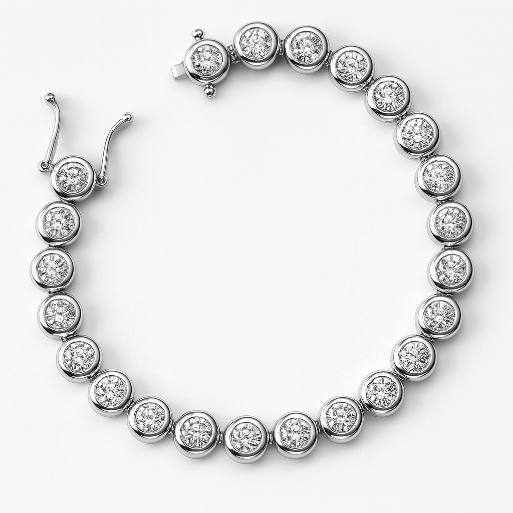 Chubby silver tennis bracelet
