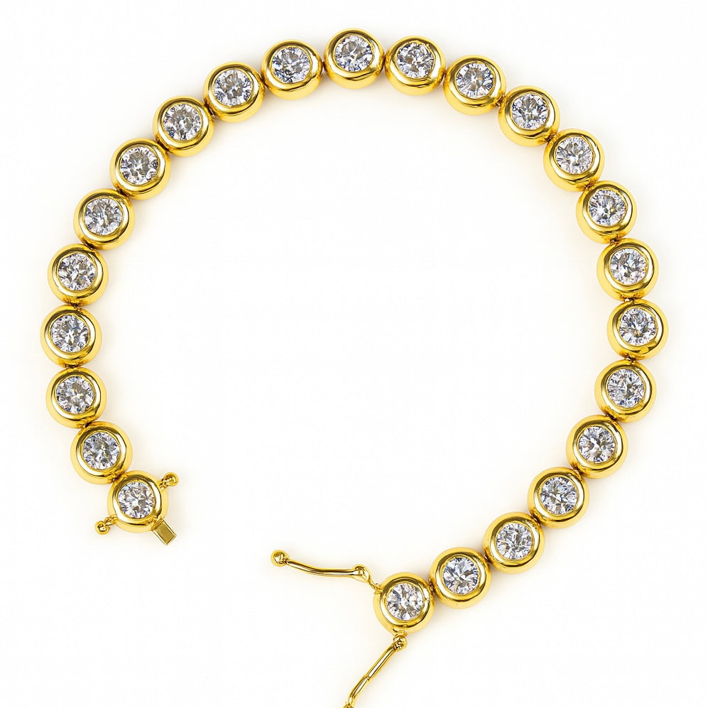 Chubby gold tennis bracelet