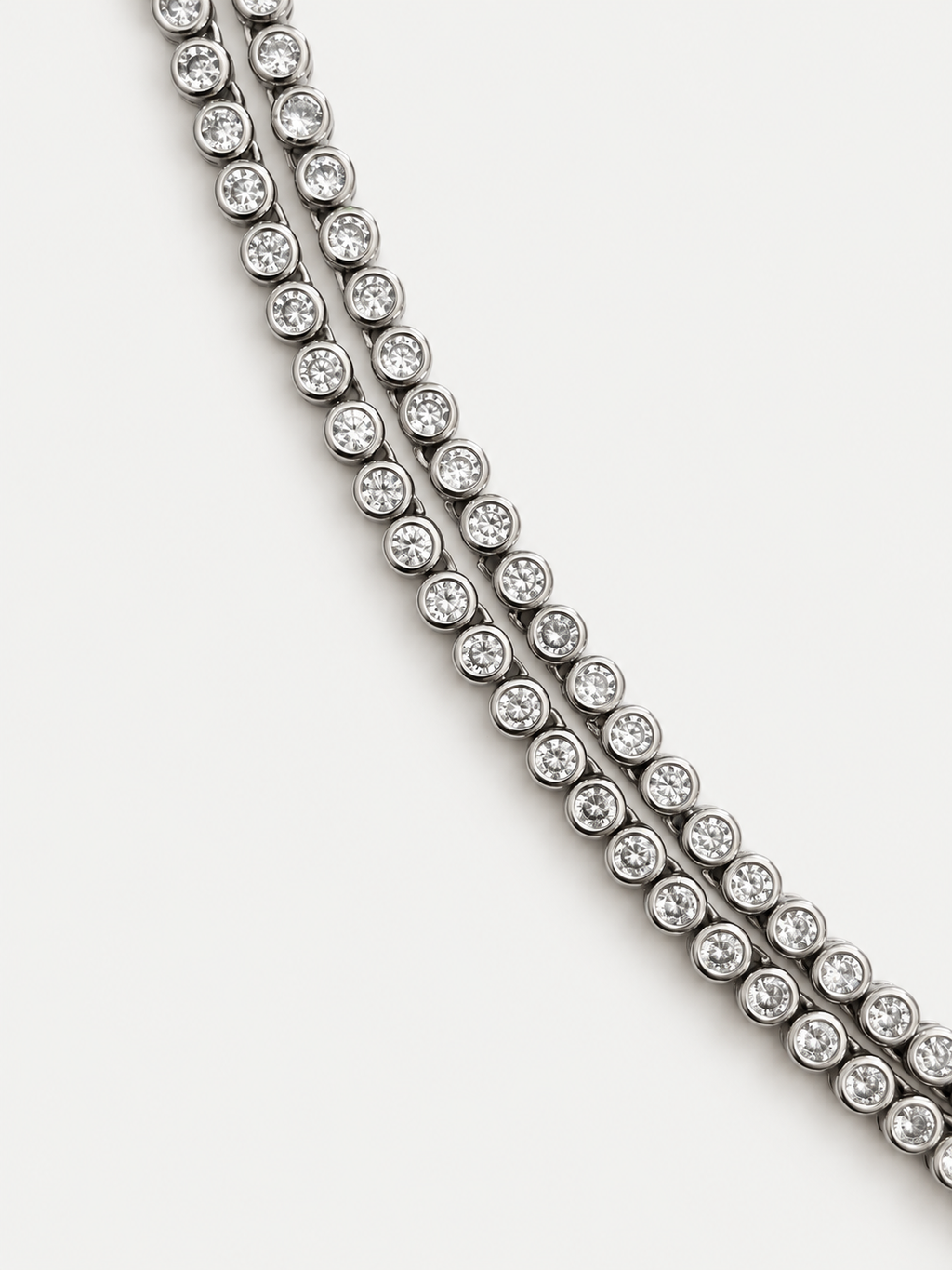 Signature silver tennis necklace