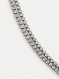 Signature silver tennis necklace