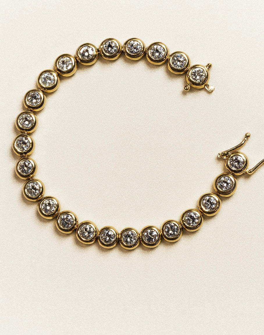Chubby gold tennis bracelet