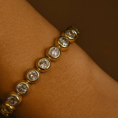Chubby gold tennis bracelet
