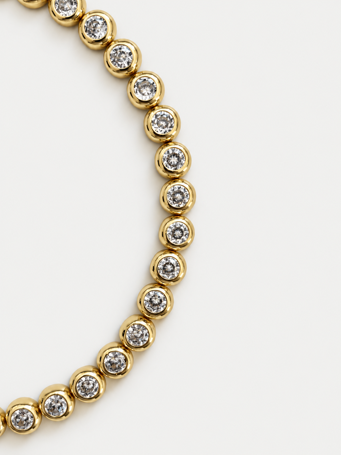 Chubby gold tennis necklace
