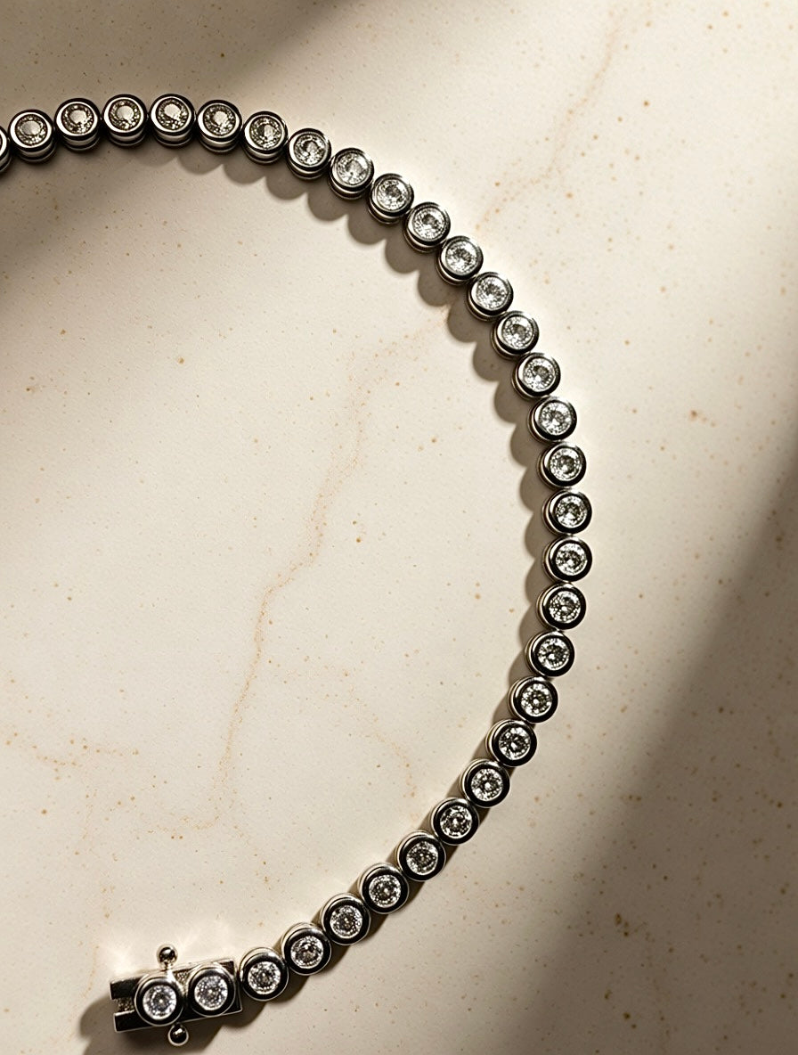 Signature silver tennis bracelet