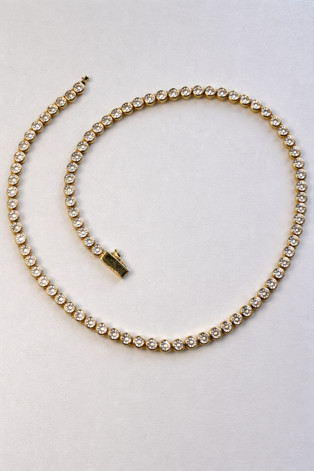 Signature gold tennis necklace