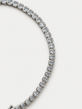 Square silver tennis bracelet