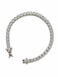 Square silver tennis bracelet