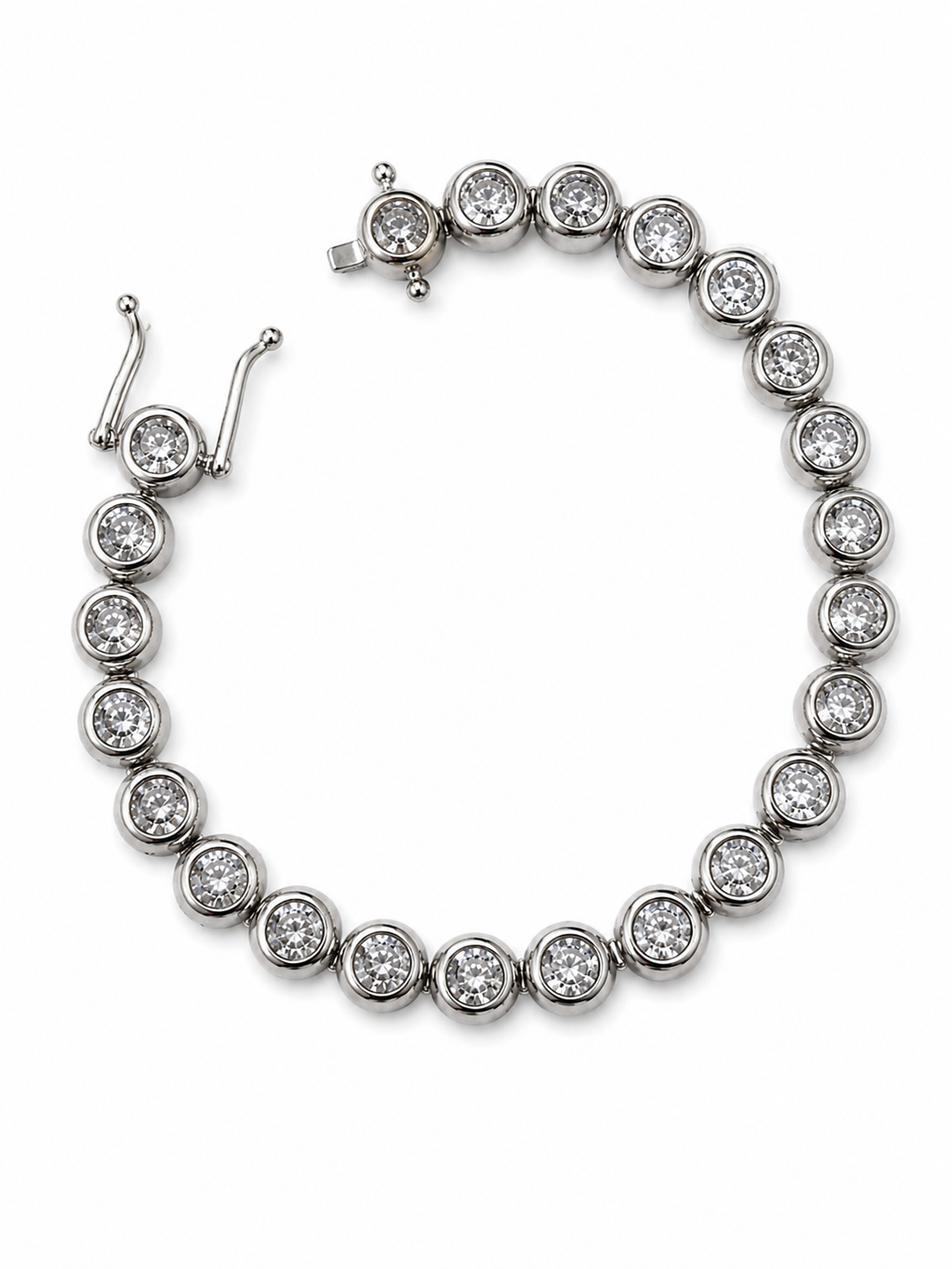 Chubby silver tennis bracelet