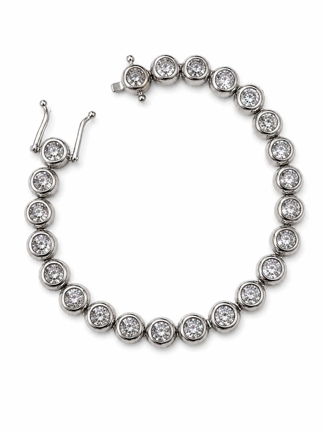Chubby silver tennis bracelet