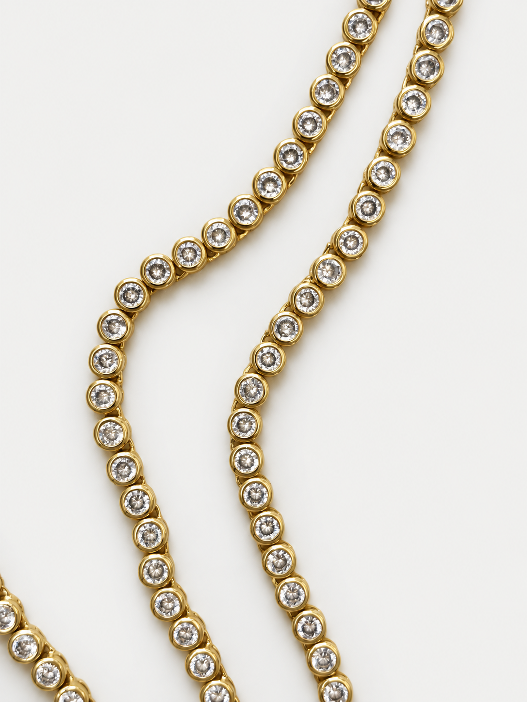 Signature gold tennis necklace