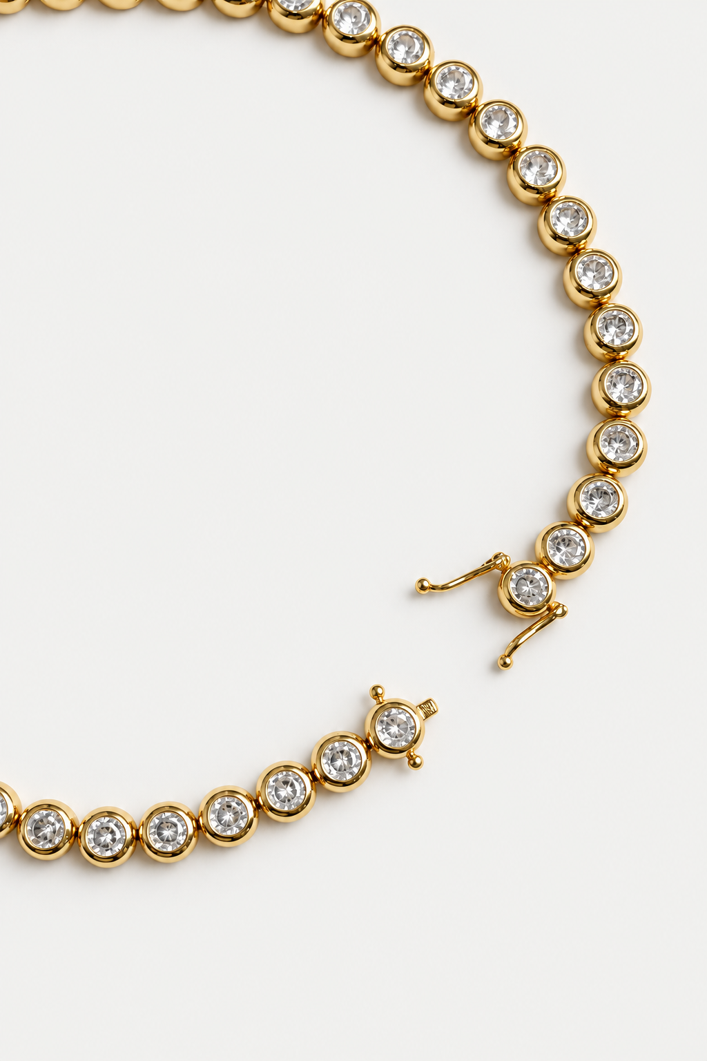 Chubby gold tennis necklace