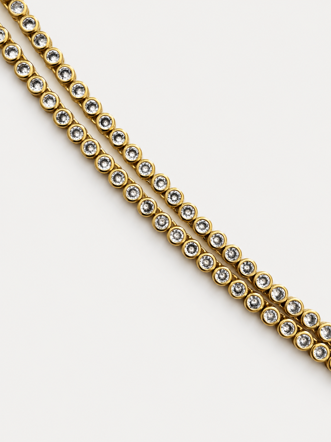 Signature gold tennis necklace
