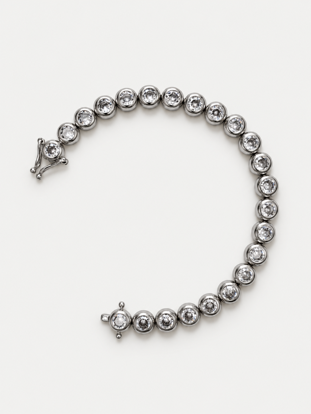 Chubby silver tennis bracelet