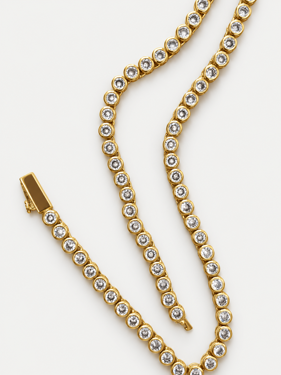 Signature gold tennis necklace