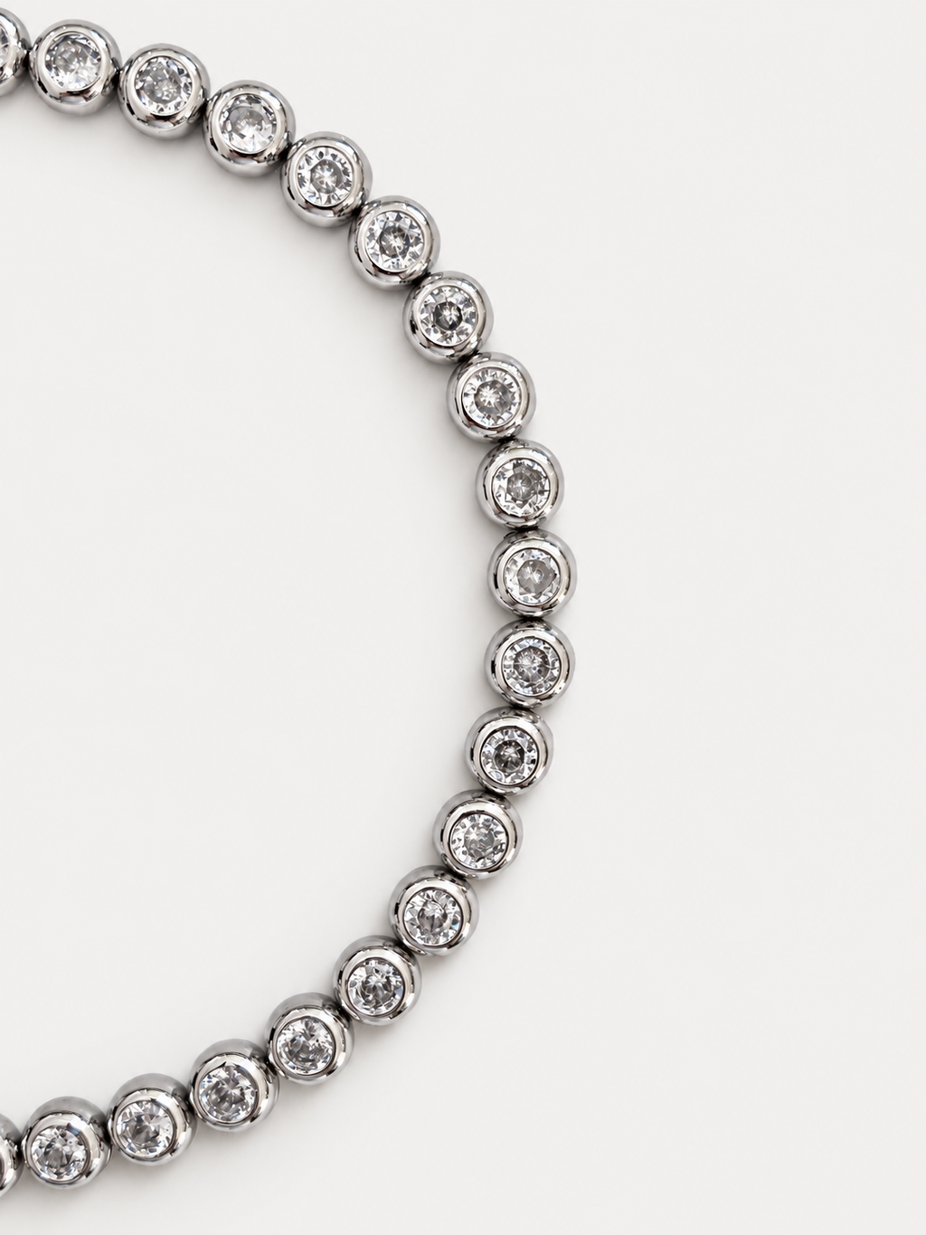 Chubby silver tennis bracelet