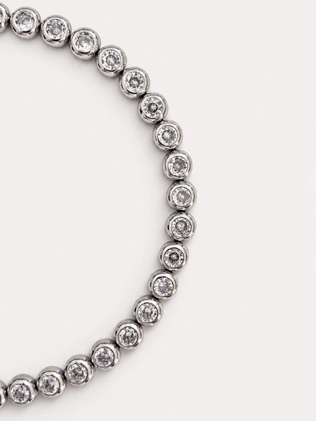 Chubby silver tennis bracelet