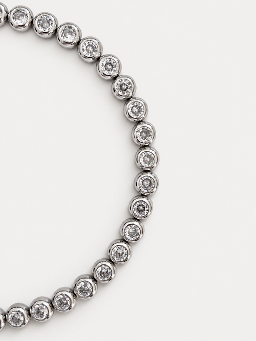 Chubby silver tennis bracelet