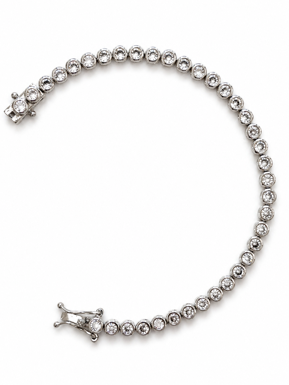 Signature silver tennis bracelet