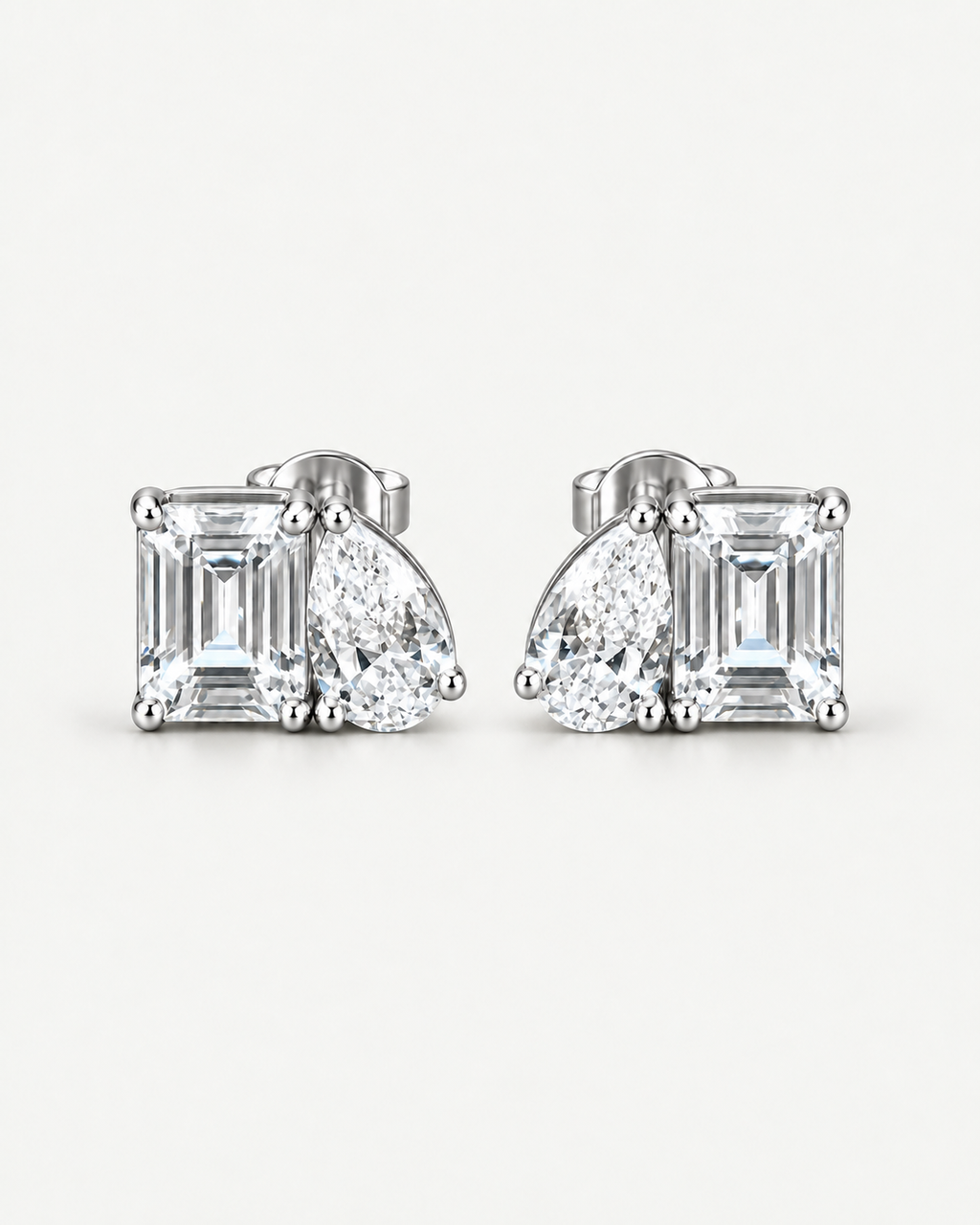 Double diamond studs