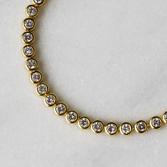Signature gold tennis bracelet