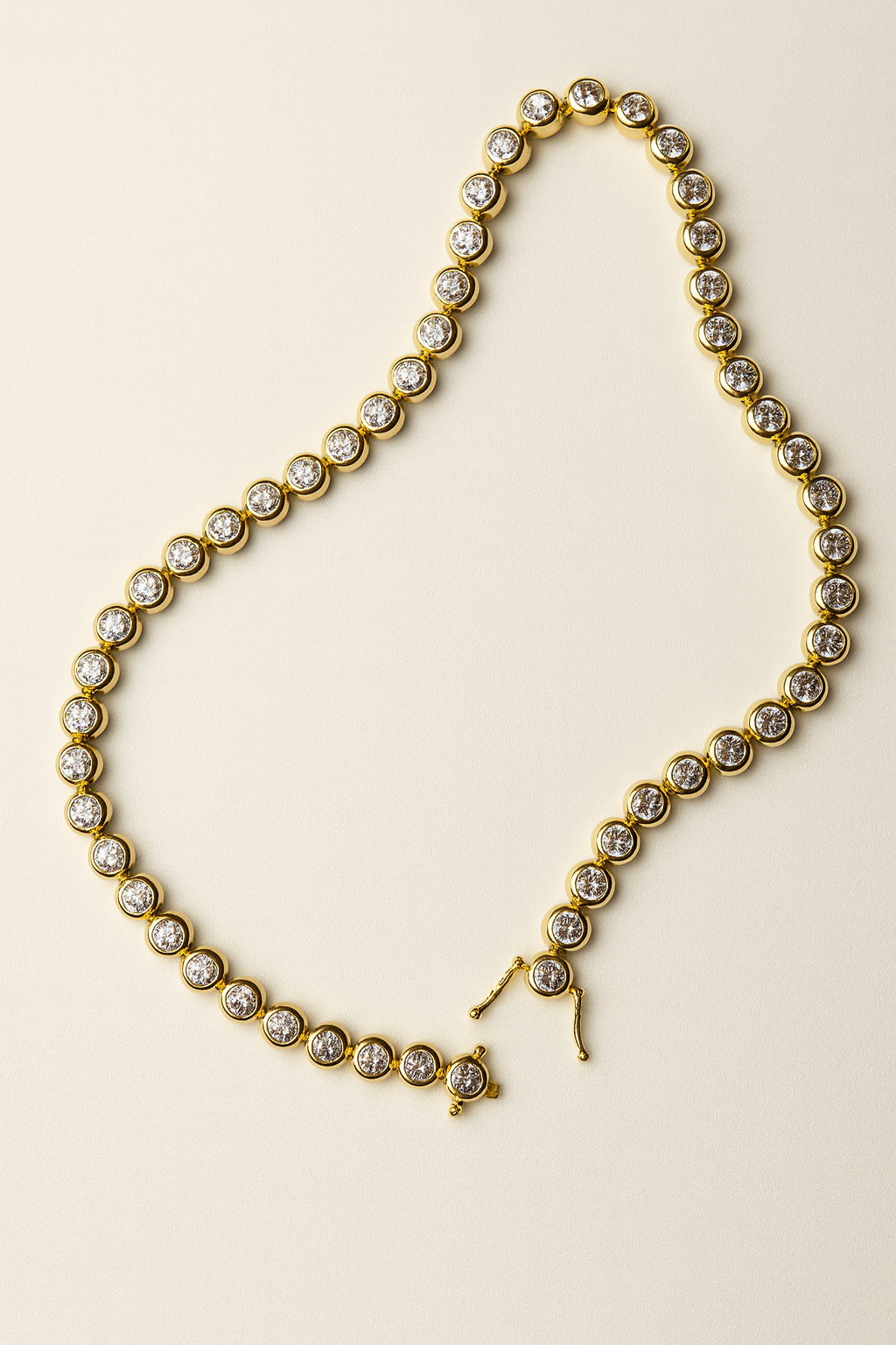 Chubby gold tennis necklace
