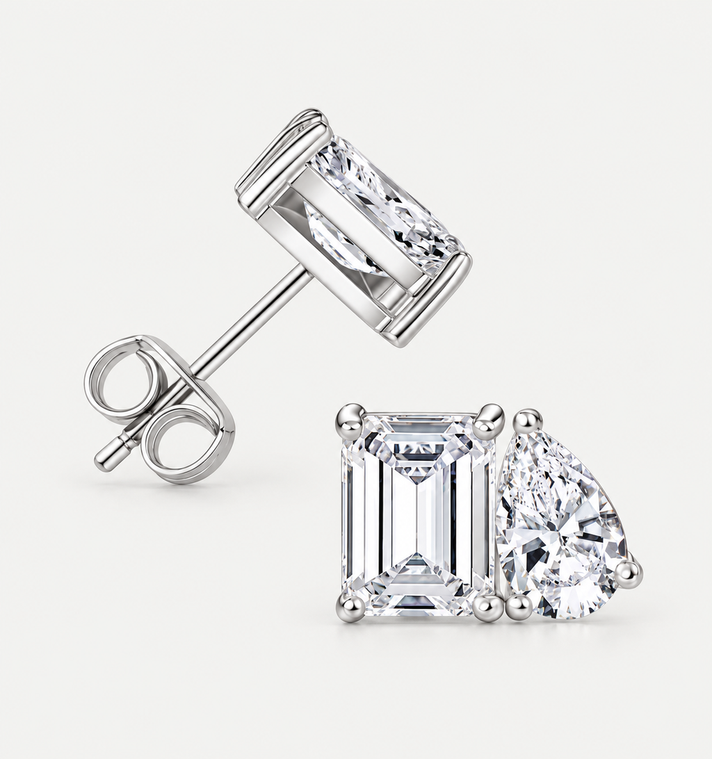 Double diamond studs