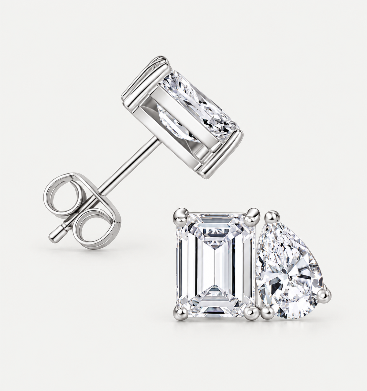 Double diamond studs