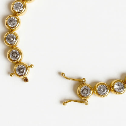 Chubby gold tennis bracelet