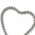 Dainty heart silver tennis bracelet