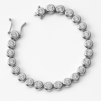 Chubby silver tennis bracelet