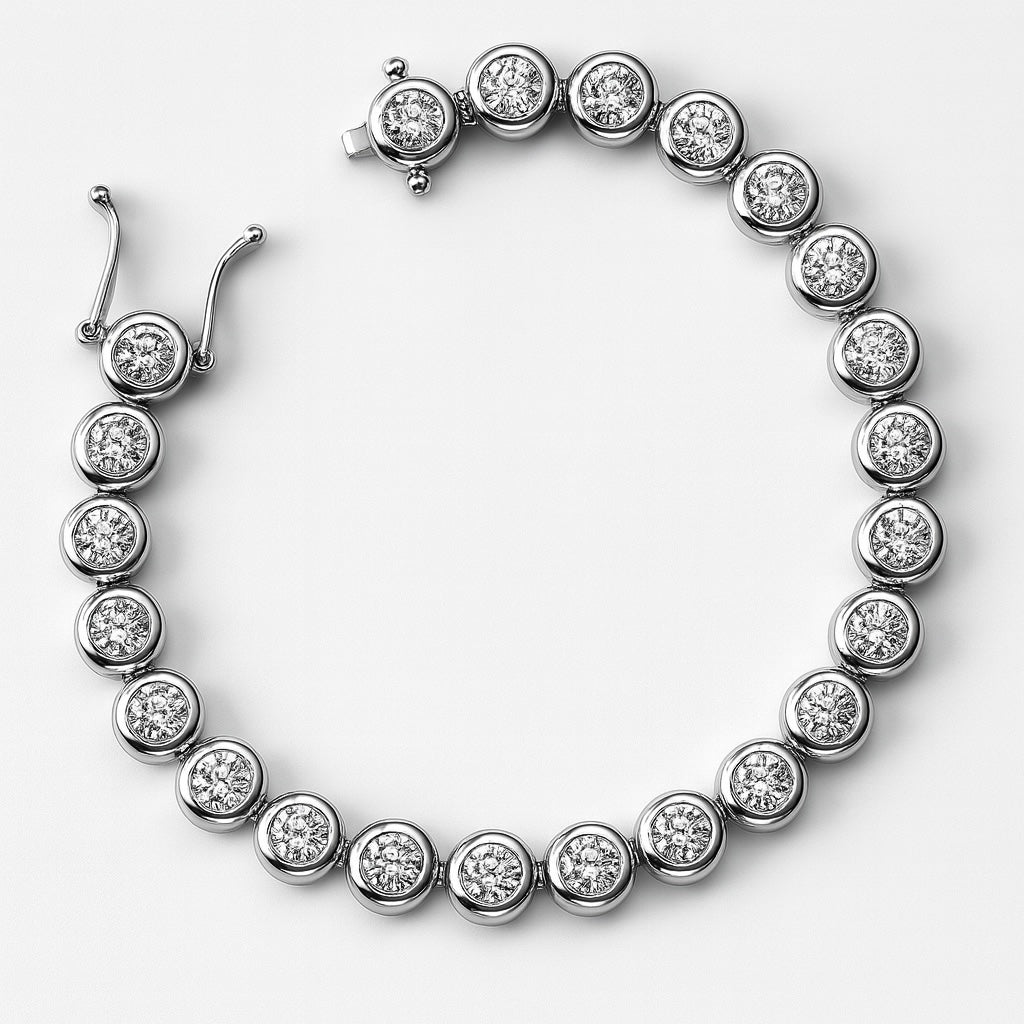 Chubby silver tennis bracelet