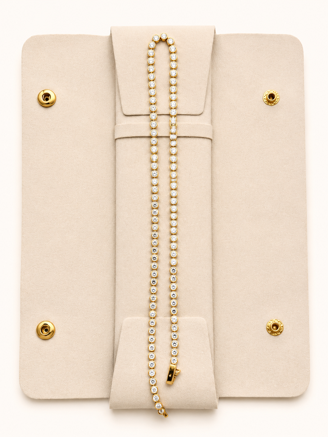 Signature gold tennis necklace