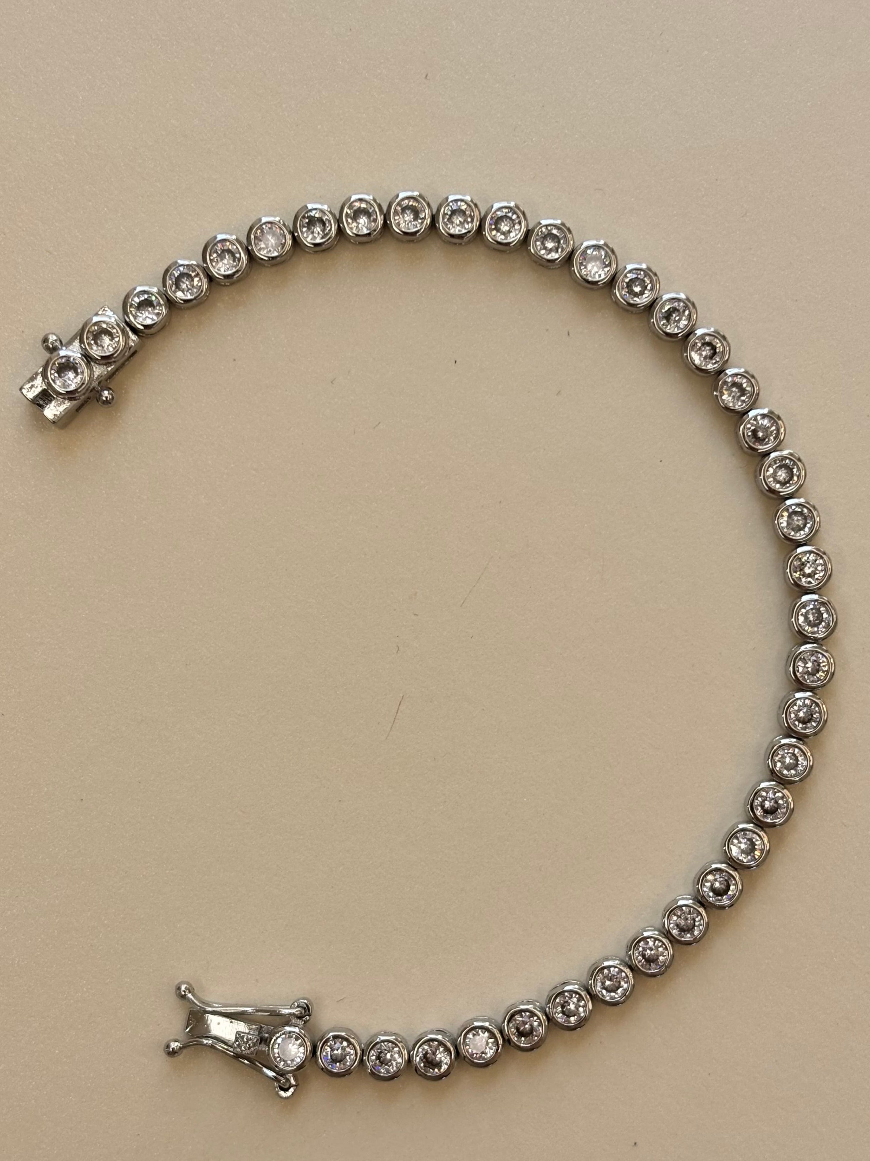 Signature silver tennis bracelet