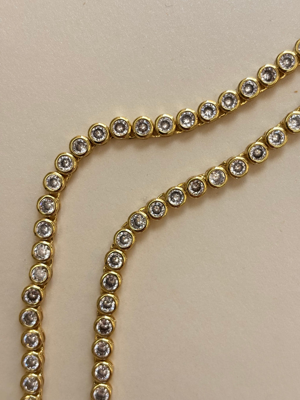 Signature gold tennis necklace