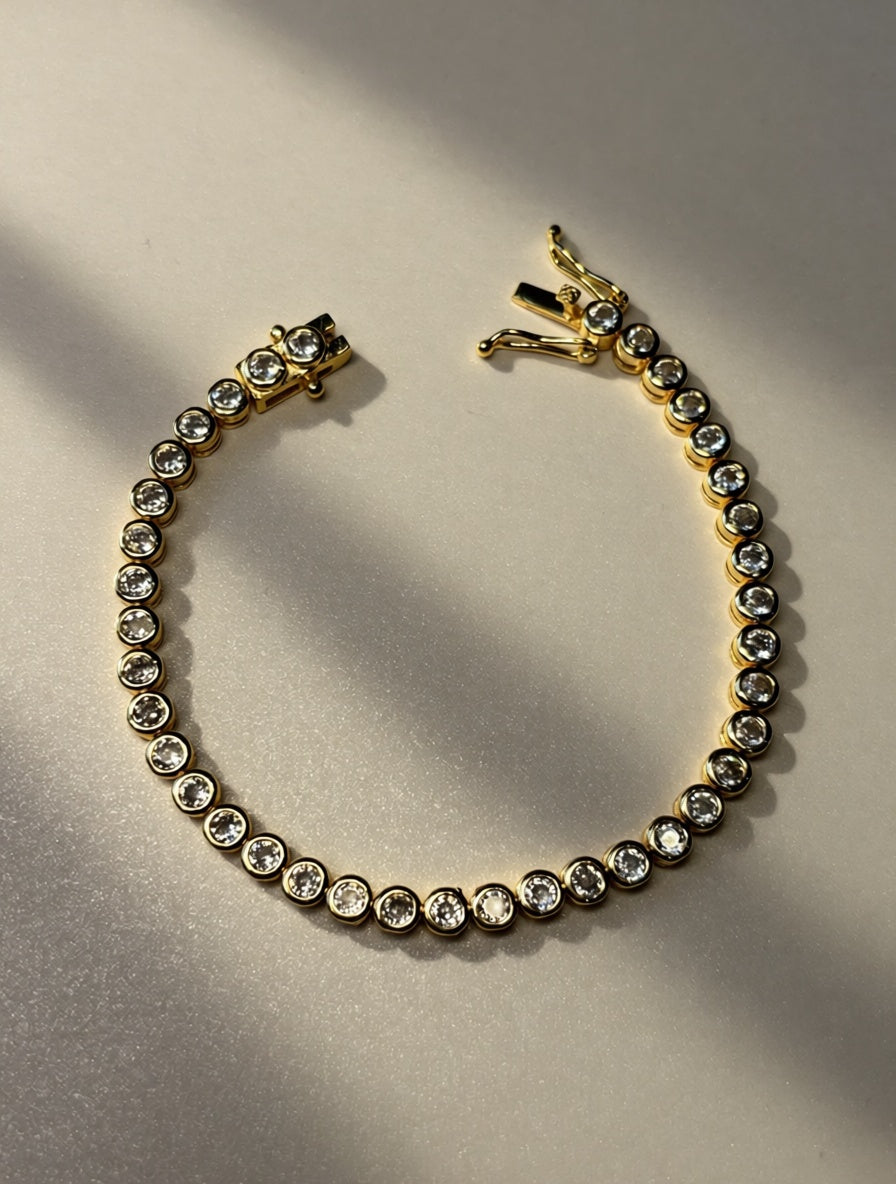 Signature gold tennis bracelet