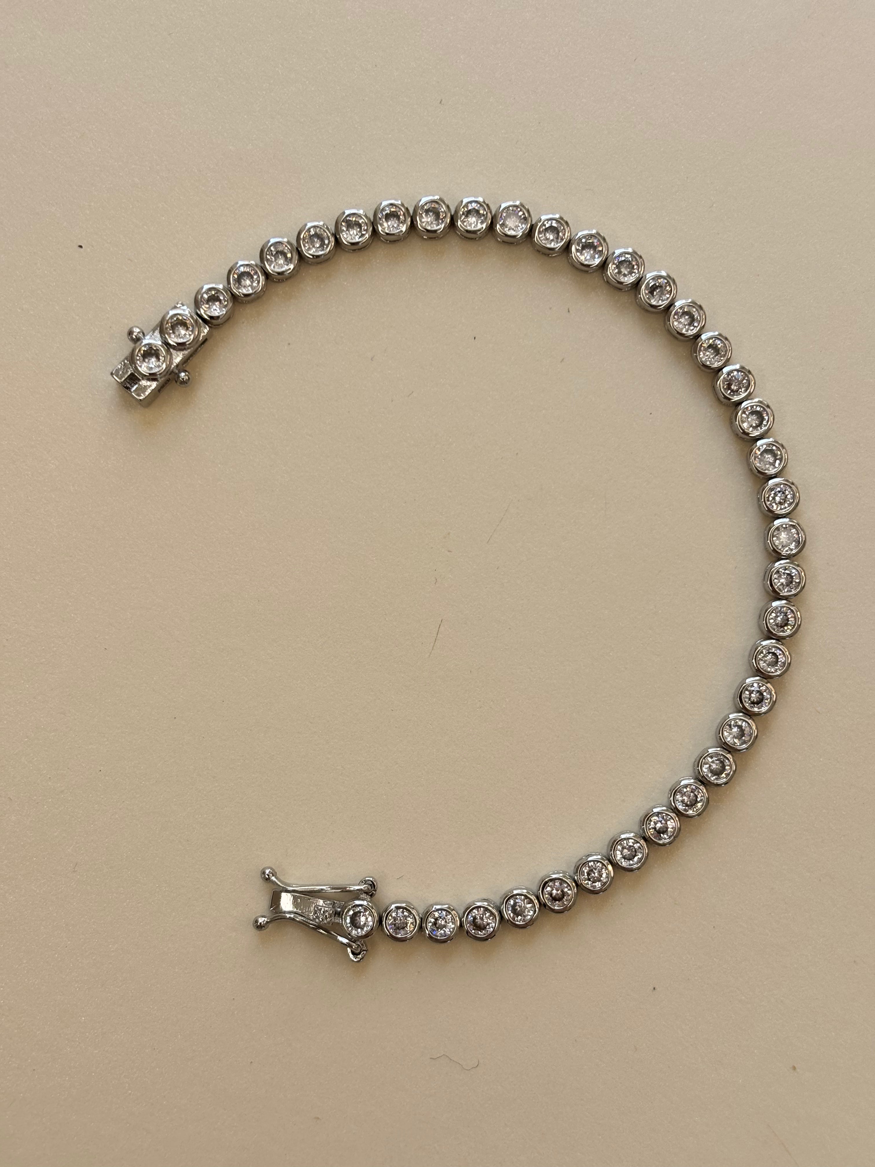 Signature silver tennis bracelet