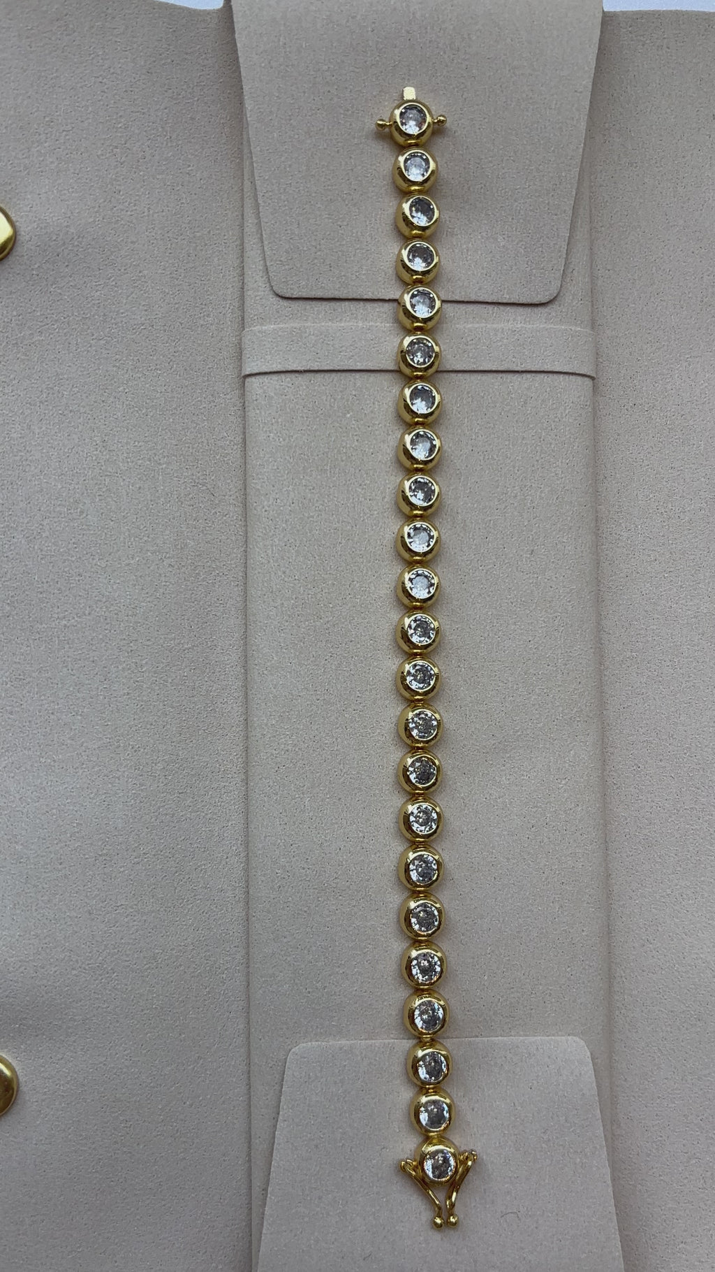 Chubby gold tennis bracelet