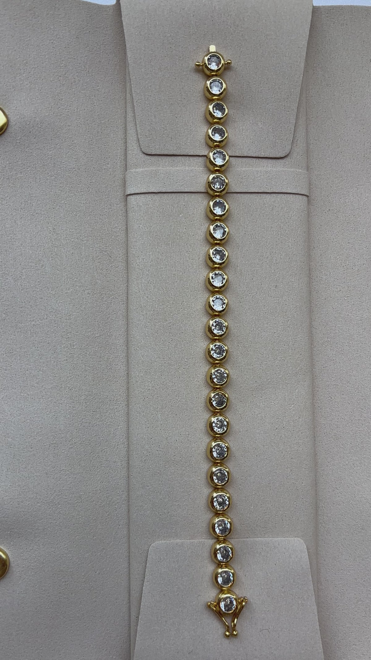 Chubby gold tennis bracelet