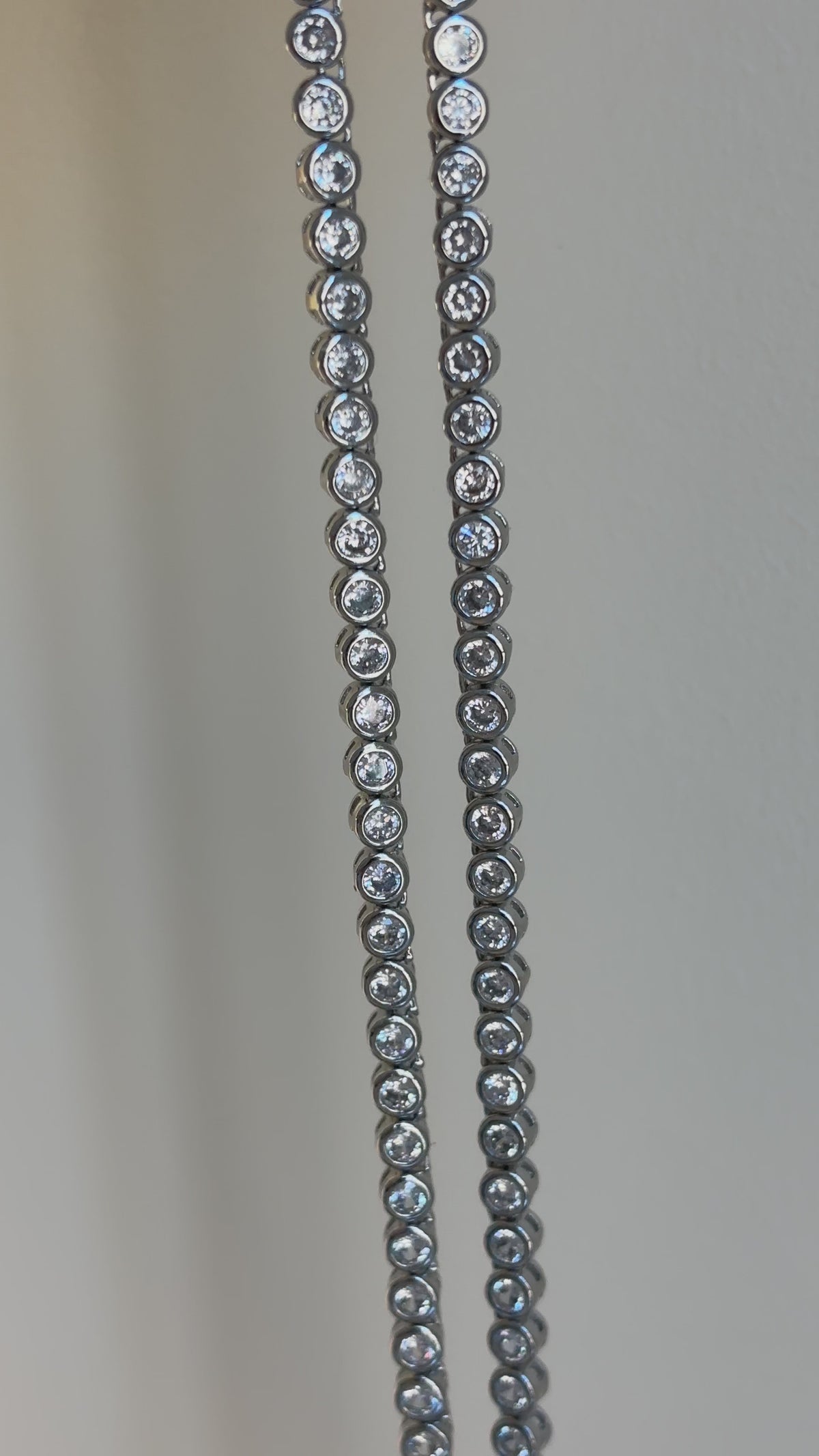 Signature silver tennis necklace