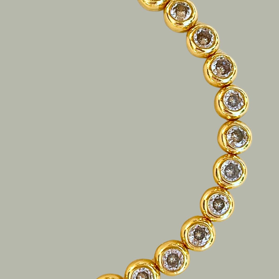 Chubby gold tennis bracelet