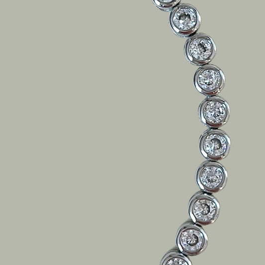 Chubby silver tennis bracelet