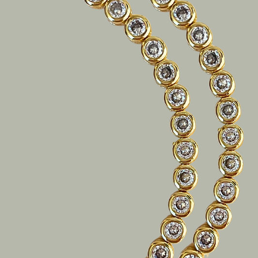 Signature gold tennis necklace